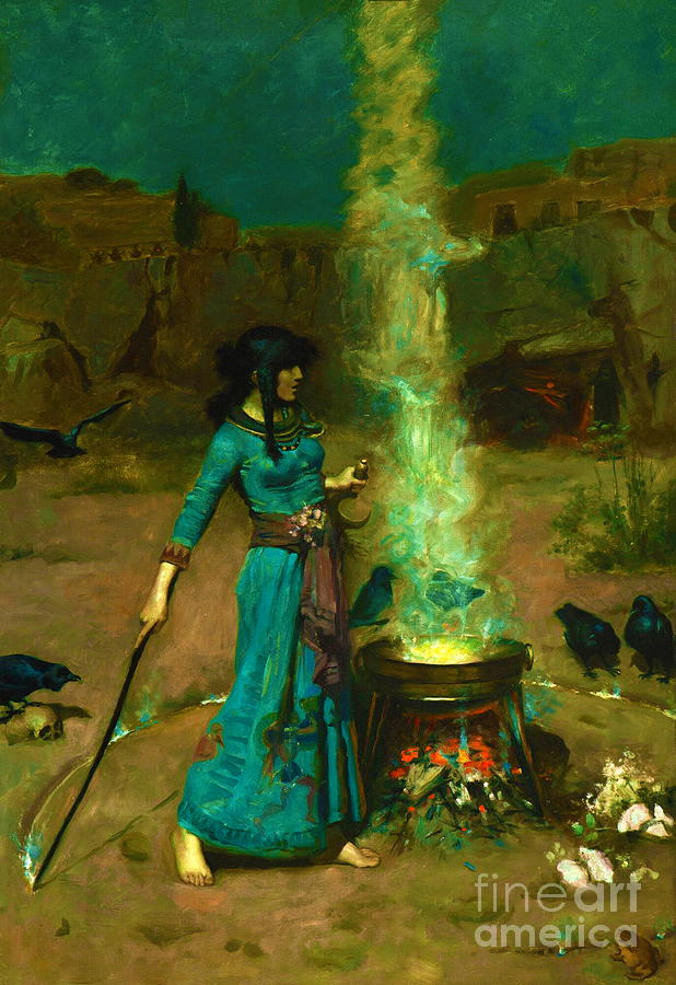 The Magic Circle #5 Painting by John William Waterhouse