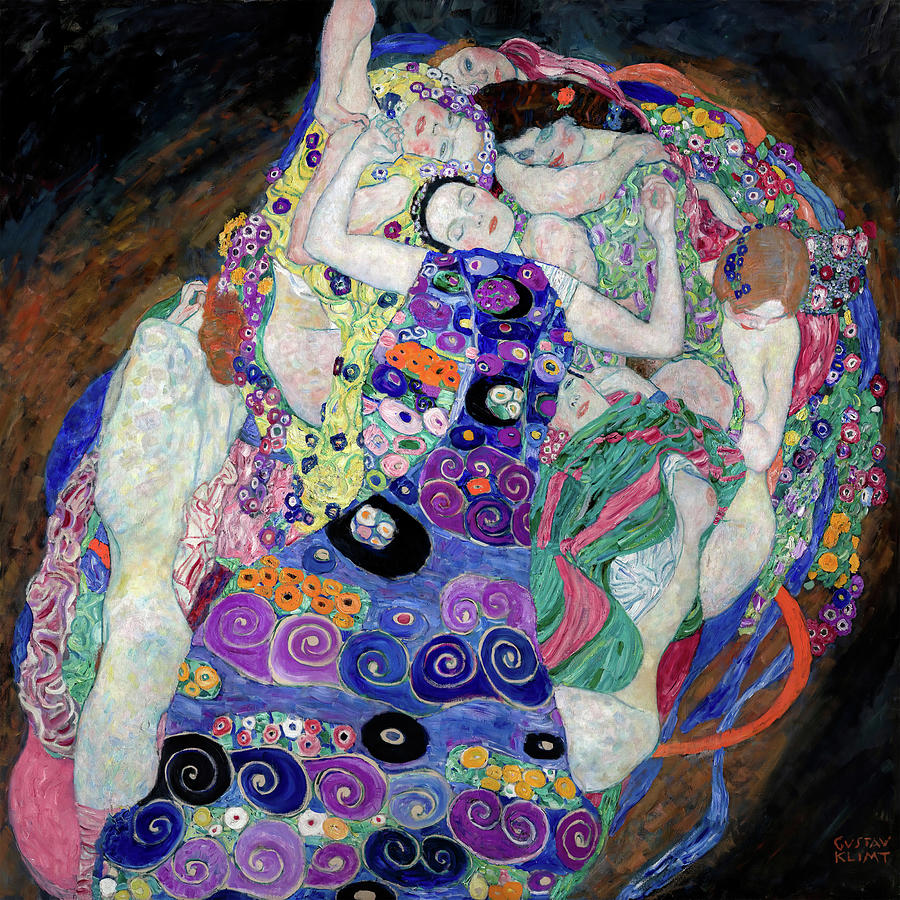 Gustav Klimt Painting - The Maiden #5 by Murellos Design