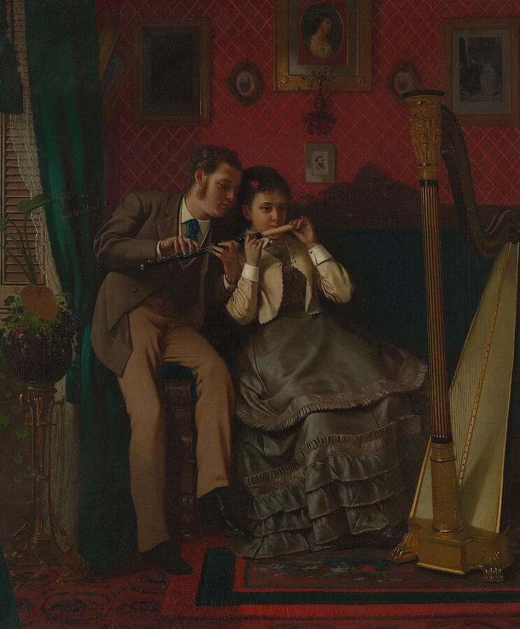 The Music Lesson, from 1870 Painting by John George Brown The Music Lesson, from 1870 Painting by John George Brown