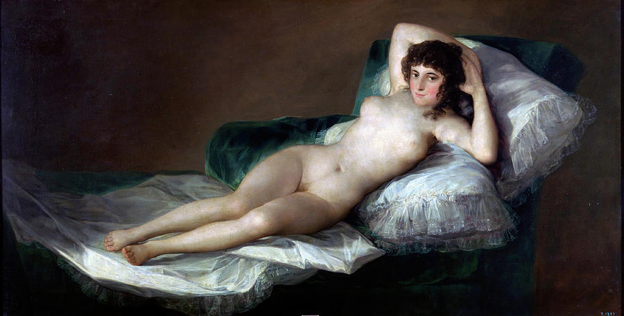 The Nude Maja Painting by Francisco Goya