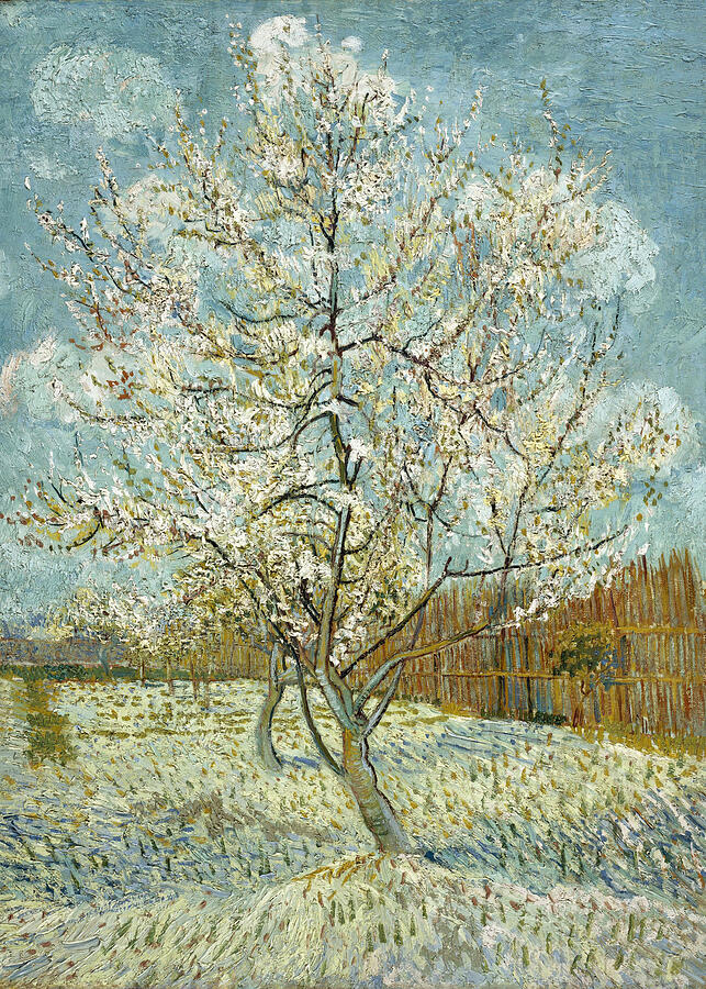 Vincent Van Gogh Painting - The Pink Peach Tree by Vincent Van Gogh by Mango Art