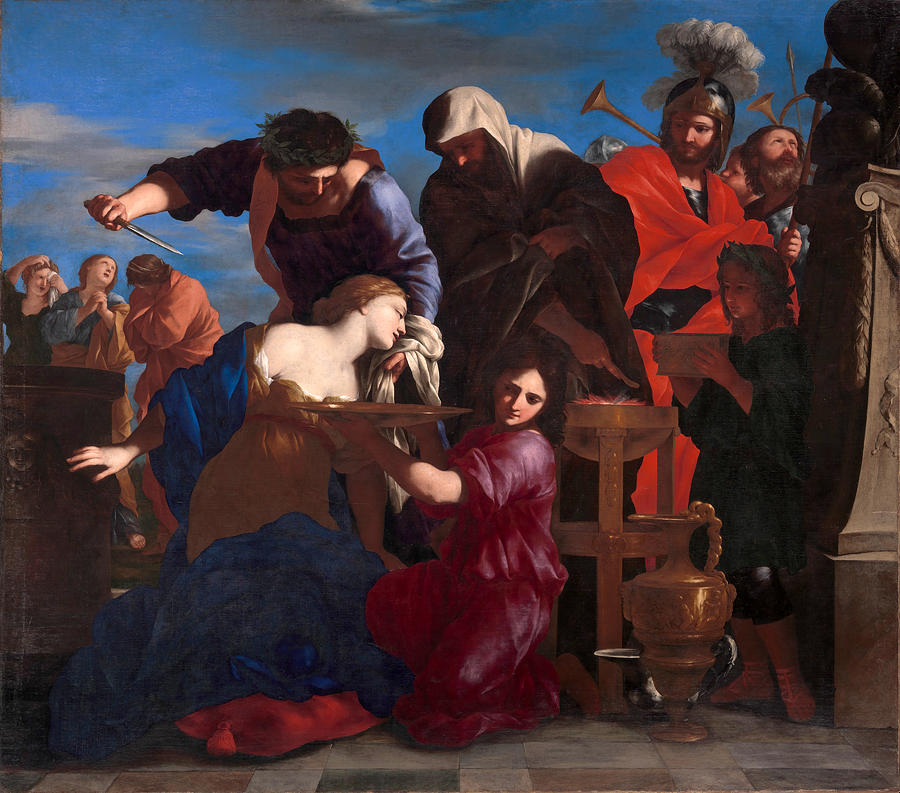 The Sacrifice of Polyxena Painting by Giovanni Francesco Romanelli