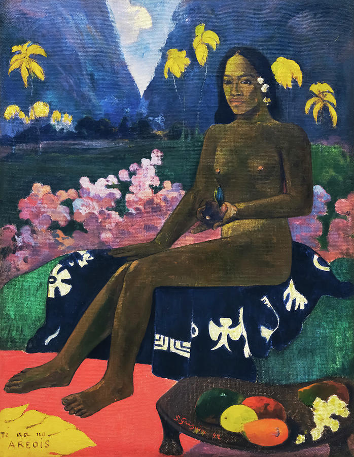 Paul Gauguin Painting - The Seed of the Areoi by Paul Gauguin by Mango Art