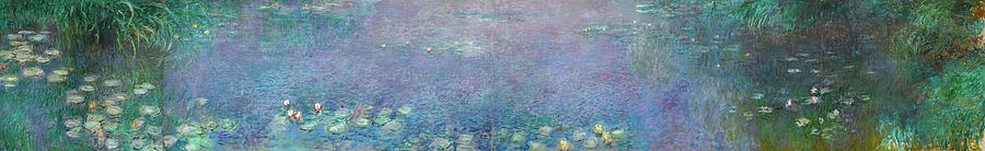Claude Monet Painting - The Water Lilies, Morning #5 by Claude Monet