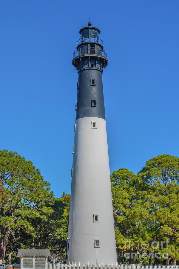 This Lighthouse Is On Hunting Island. A Barrier Island On The Atlantic Ocean, Beaufort County, South Photograph