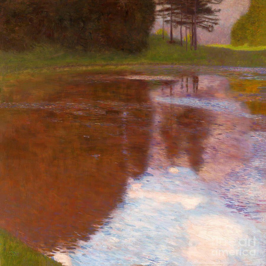 Tranquil Pond #5 Painting by Gustav Klimt