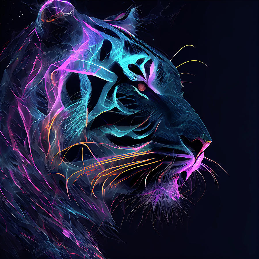 Transparent Magical Tiger Art Digital Art by Tim Hill - Fine Art America