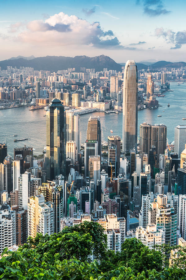 View of the Hong Kong skyline #5 Photograph by Chunyip Wong