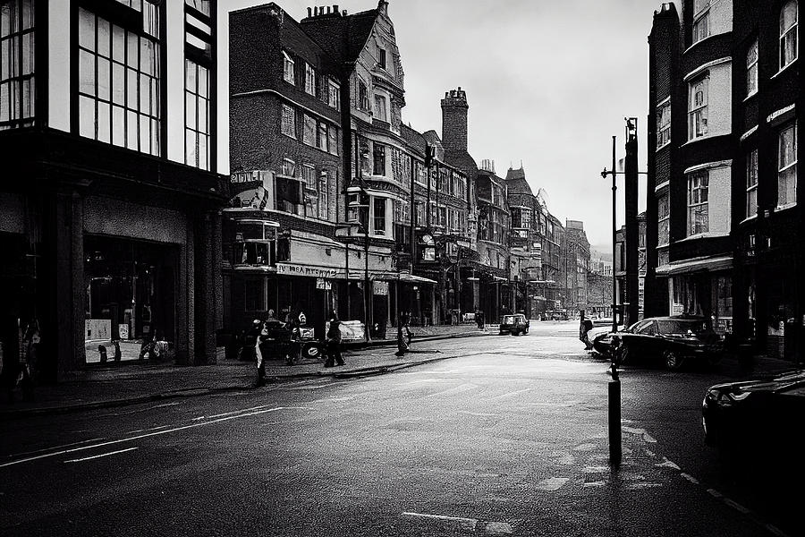 Vintage London Street Digital Art by AJ Etheridge - Fine Art America