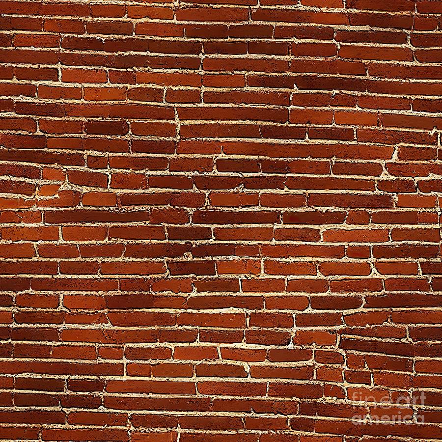 Wall of bricks texture TILE #5 Digital Art by Benny Marty