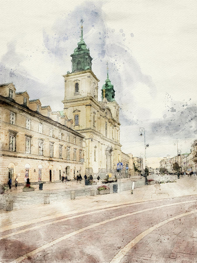 Warsaw Old Town Mixed Media - Warsaw Old Town #5 by Smart Aviation