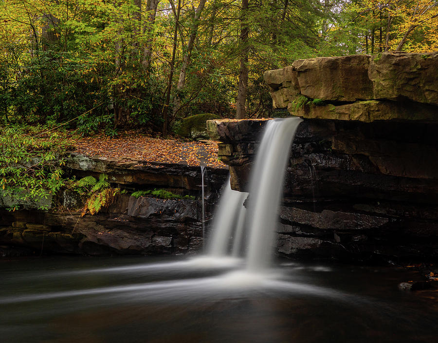 Waterfall on Deckers Creek near Masontown WV #5 Photograph by Steven Heap