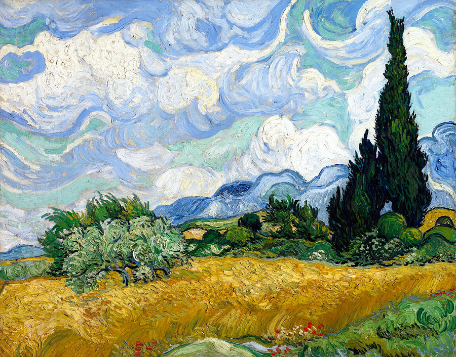 Wheatfield with Cypresses Painting by Vincent van Gogh