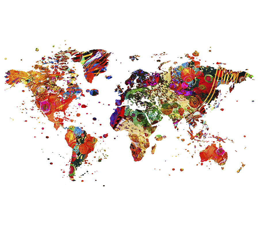 World Map Art Painting by Zuzi 's - Fine Art America