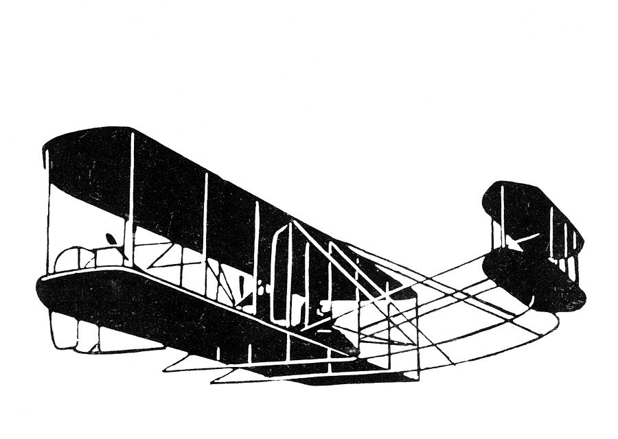 Wright Brothers Biplane Drawing by Granger Fine Art America