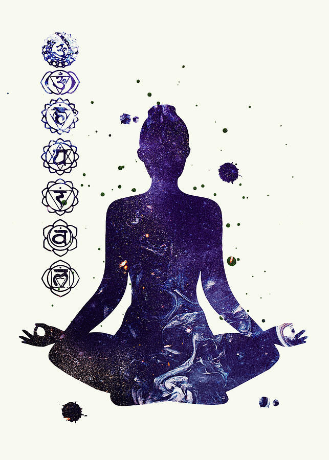 Yoga Lotus Position Watercolor Print Yoga Padmasana Poster Meditation ...