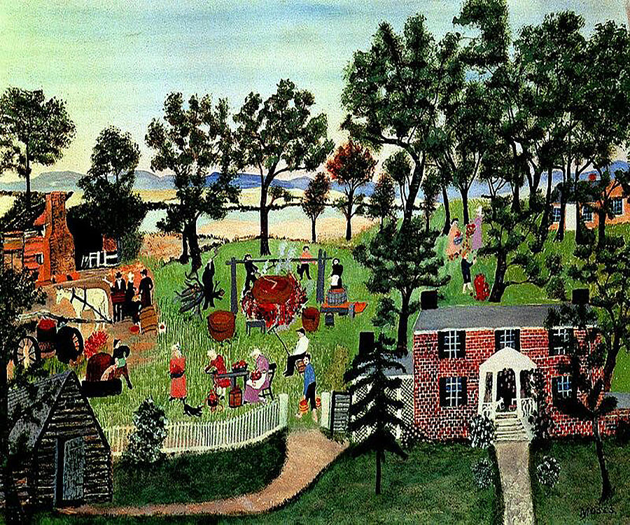 Grandma Moses Painting by Henri Karimi - Fine Art America