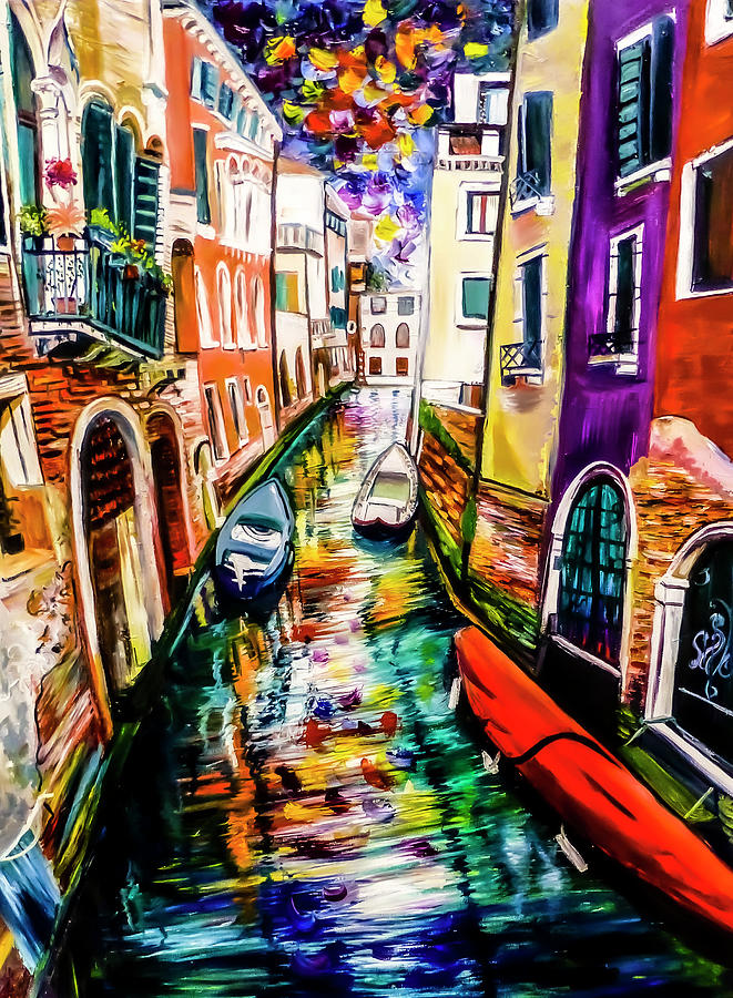50 Hues of Venice Painting by Rowan Lyford