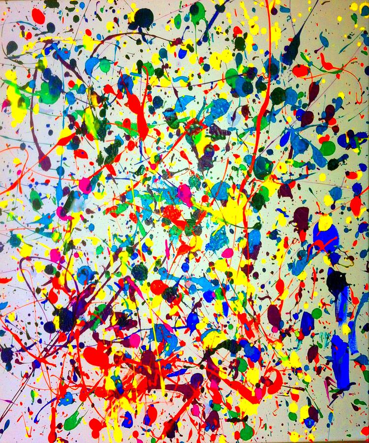 Jackson Pollock Vibrant Painting by Mohamed Batni - Pixels