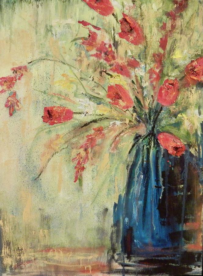 #502 Red Flowers #502 Painting by Barbara Hammett Glover