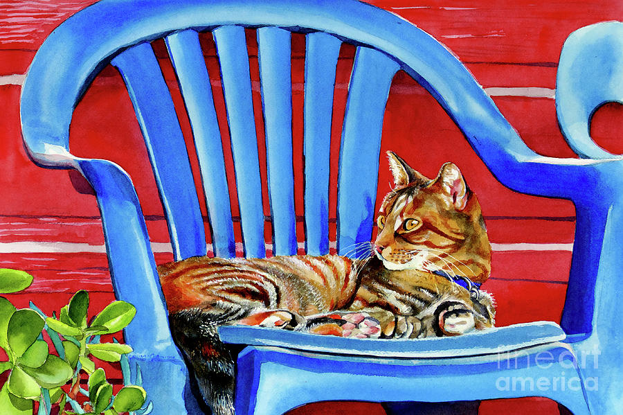 #507 Newcastle Cat #507 Painting by William Lum