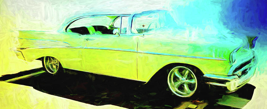 50s Chevrolet Belair  Digital Art by Cathy Anderson