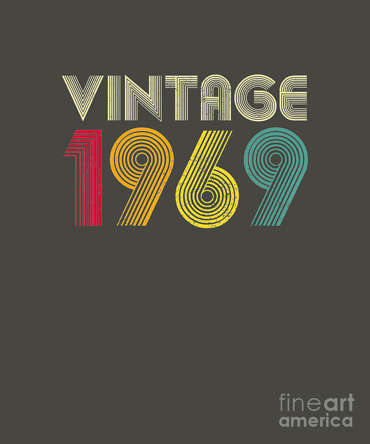 50th Birthday Gift Vintage 1969 Retro Men Women Tapestry - Textile by ...