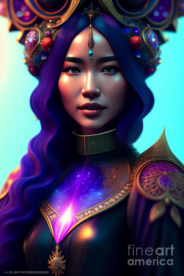 Beautiful cosmic sorceress nebulas galactic Digital Art by Boon Mee ...