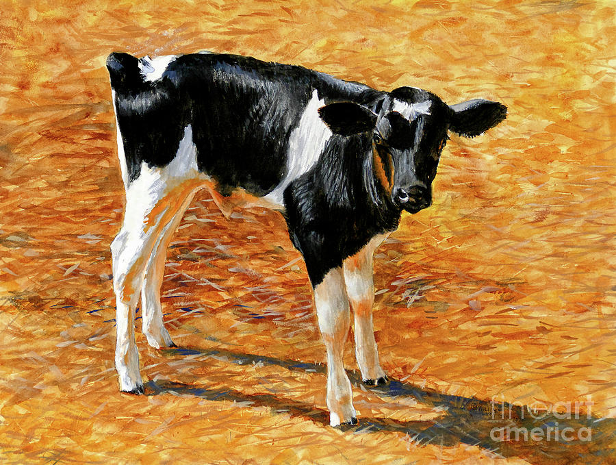 #517 Calf #517 Painting by William Lum