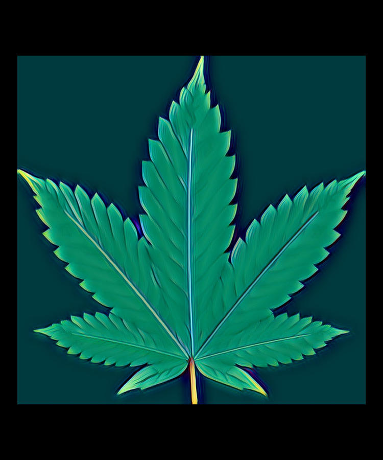 Abstract Cannabis Weed Leaf Art Design Digital Art By Calnyto Fine