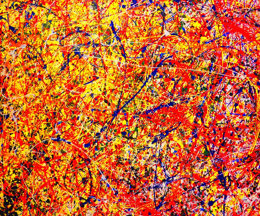 Jackson Pollock Vibrant Painting by Mohamed Batni - Fine Art America