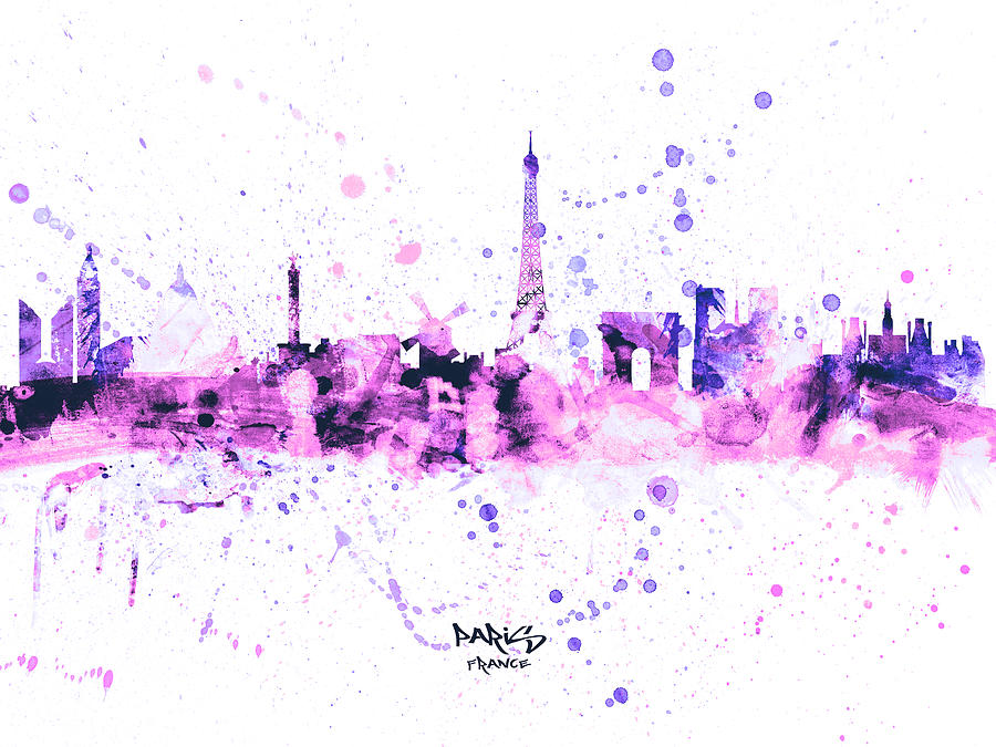 Paris France Skyline #52 Digital Art by Michael Tompsett