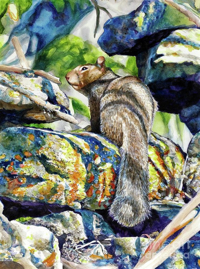 #521 Ground Squirrel #521 Painting by William Lum
