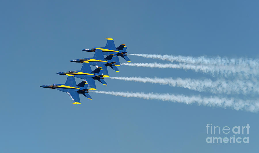 Low Altitude Pass - US Navy Blue Angels Photograph by Dale Powell