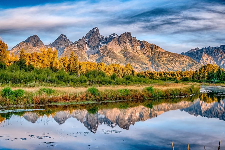 Grand Teton National Park In Wyoming Early Morning #53 Photograph by Alex Grichenko