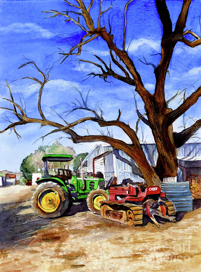 #538 Farm Parking #538 Painting by William Lum