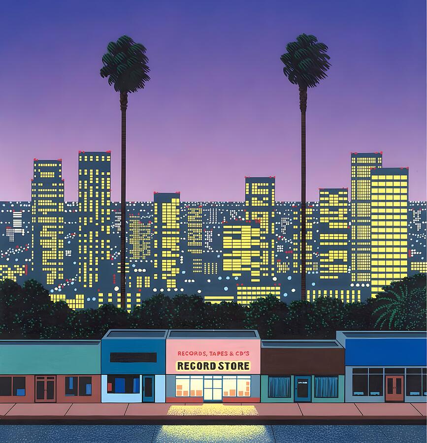 Record Store Painting - Hiroshi Nagai #54 by Hiroshi Nagai