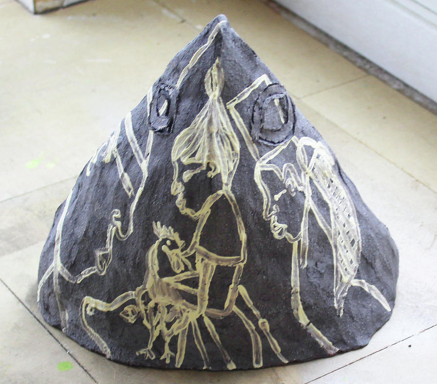 Kintu and Nambi #545 Ceramic Art by Gloria Ssali