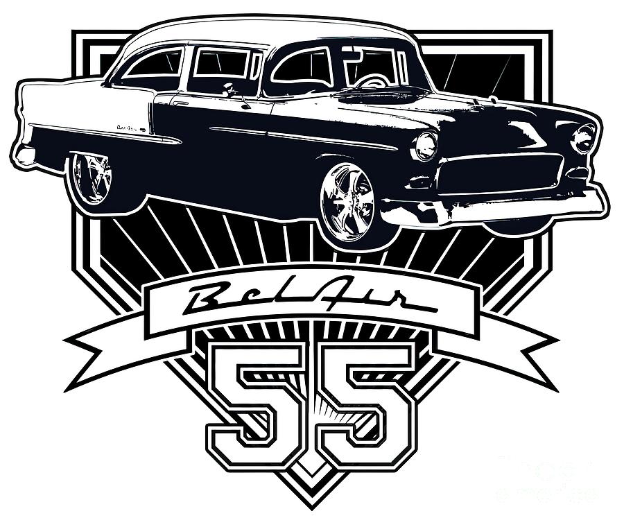 55 Chevy Bel Air Painting by Shaw Phillips - Pixels