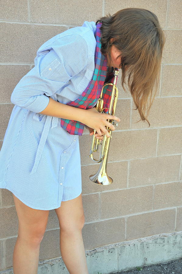 Female Trumpet Player Photograph By Oscar Williams Fine Art America