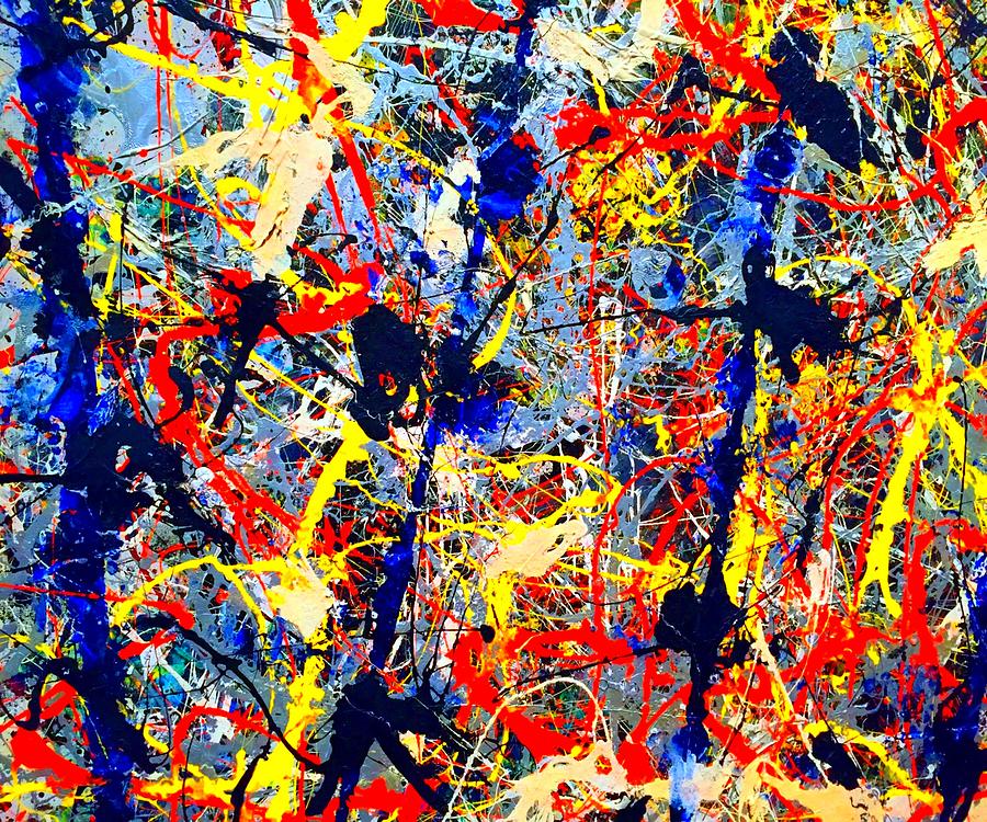 Jackson Pollock Vibrant Painting by Mohamed Batni - Pixels