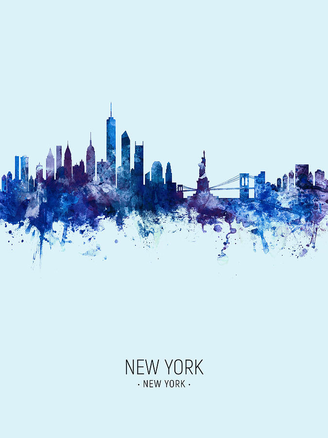 New York Skyline #55 Digital Art by Michael Tompsett