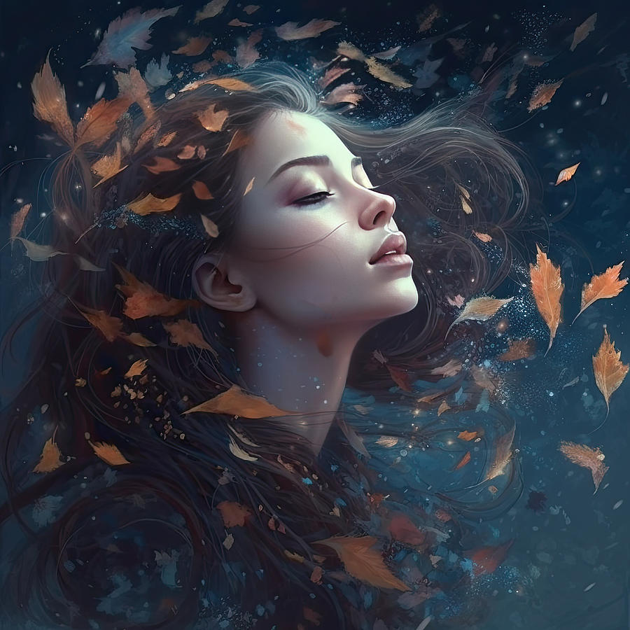 A Beautiful Picture of a Woman Surrounded by Nature Digital Art by ...