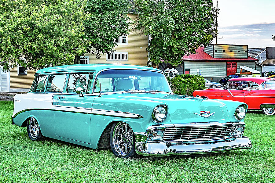 56 Chevy Wagon Photograph by Bill Gallagher