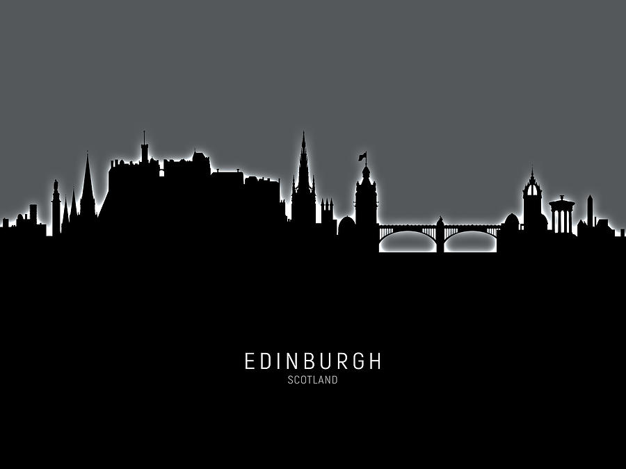 Edinburgh Scotland Skyline #56 Digital Art by Michael Tompsett