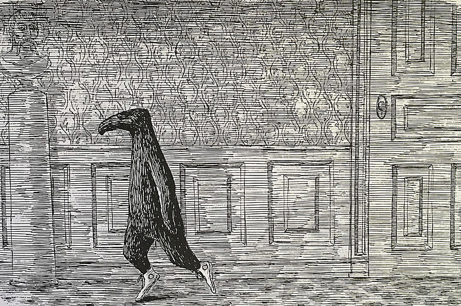 Edward Gorey Gothic Painting by Anas Marjan - Fine Art America