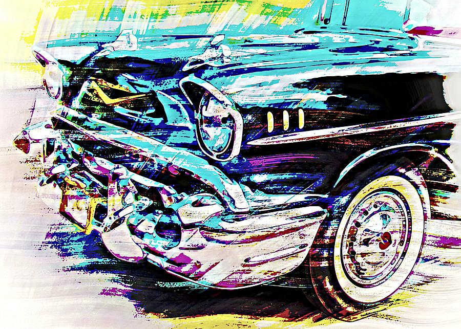 57 Chevy Fade Digital Art by David Manlove