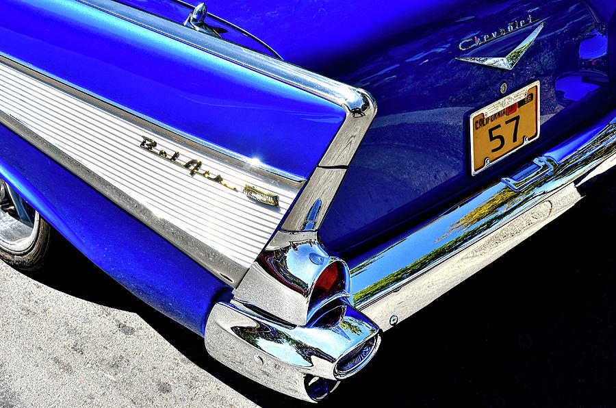 57 Chevy Chrome Photograph by David Lawson