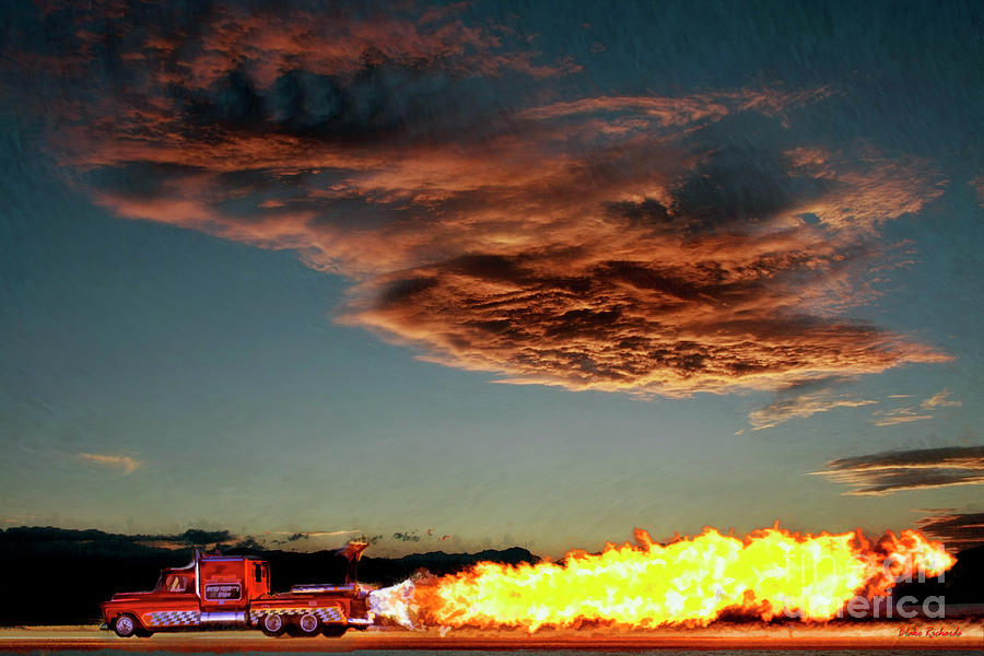 57 Chevy Pickup Hot Streak II JetTruck Great Cloud Photograph by Blake Richards