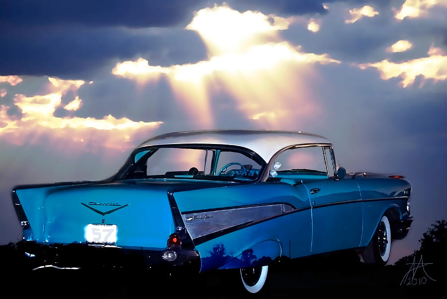 57 Chevy Poster Painting by Zoe Maria | Fine Art America